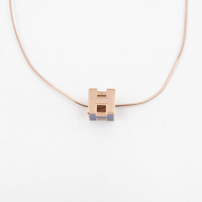 Cage d'H Pendant Necklace Parme Enamel