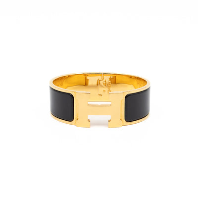 Clic Clac H Bracelet PM Black & Gold