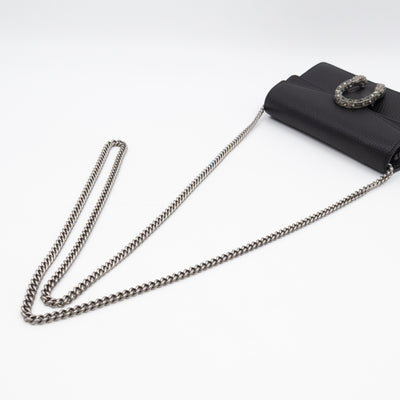 Dionysus Super Mini Black Leather