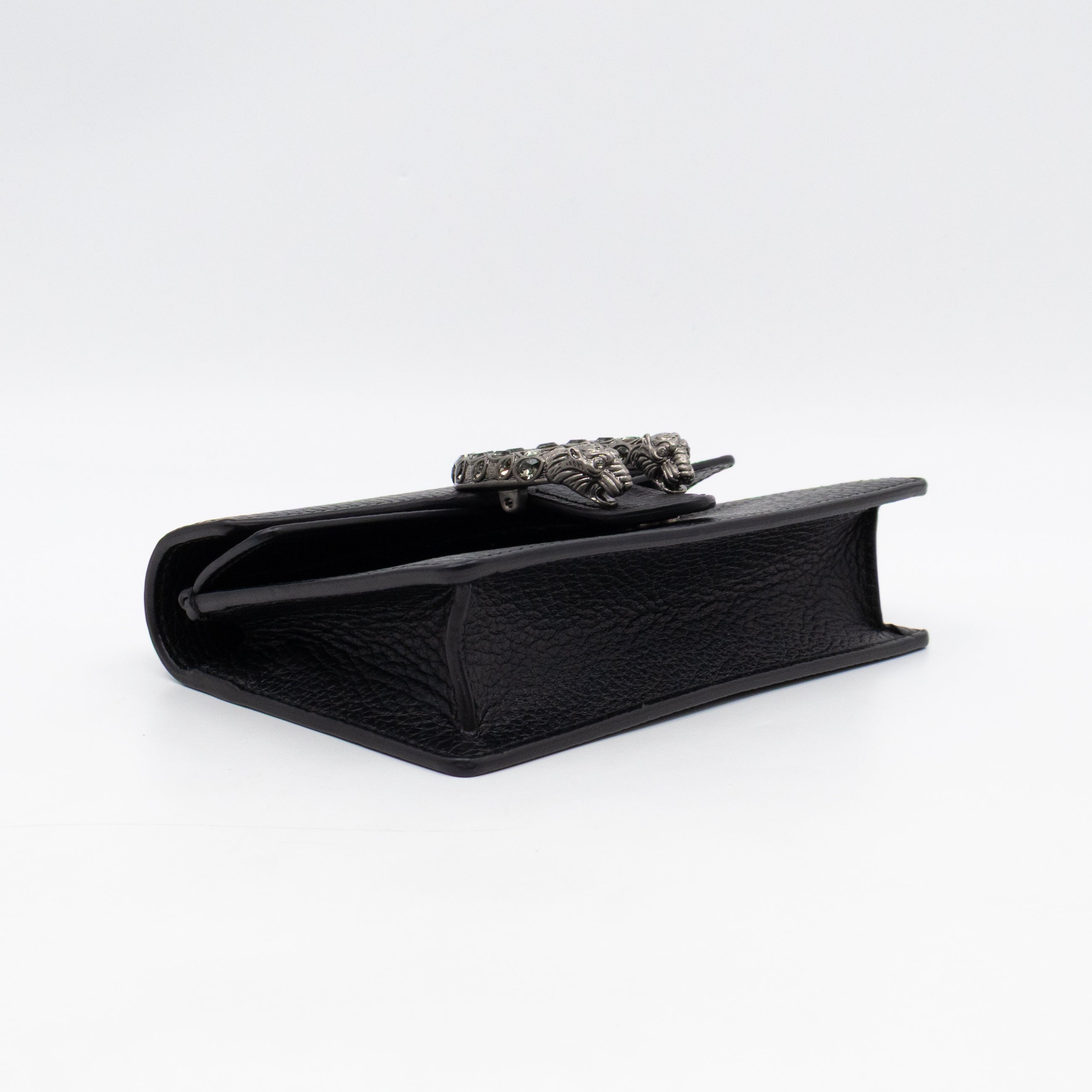 Dionysus Super Mini Black Leather