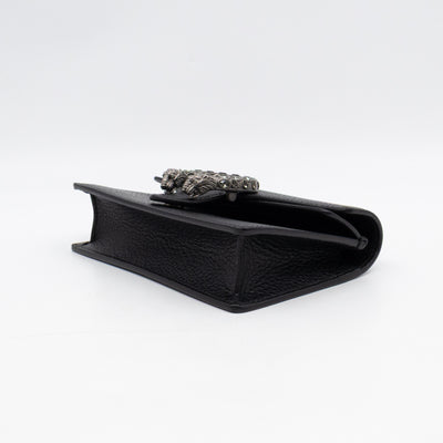 Dionysus Super Mini Black Leather