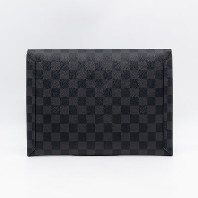 Alpha Triple Pouch Large Damier Graphite