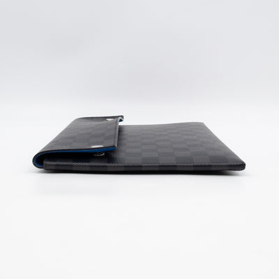 Alpha Triple Pouch Large Damier Graphite