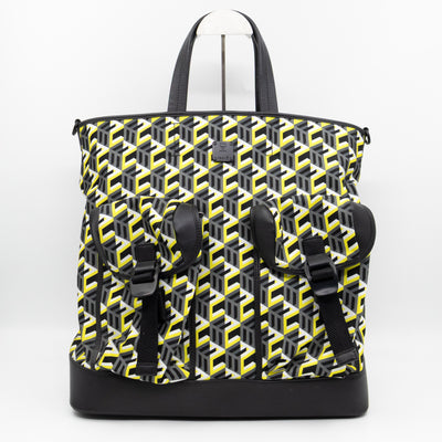 Cubic Logo Tote Bag Yellow Nylon