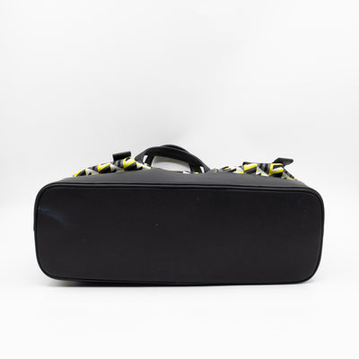 Cubic Logo Tote Bag Yellow Nylon