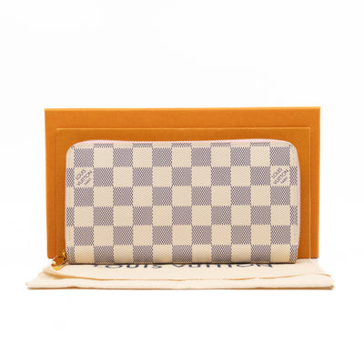 Zippy Wallet Damier Azur Rose Ballerine