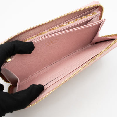 Zippy Wallet Damier Azur Rose Ballerine