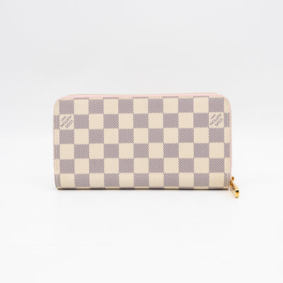 Zippy Wallet Damier Azur Rose Ballerine
