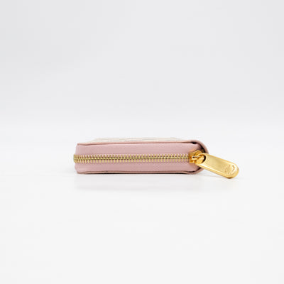 Zippy Wallet Damier Azur Rose Ballerine
