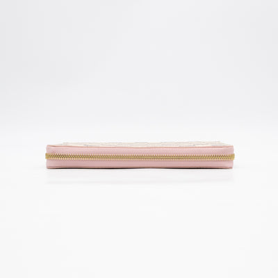 Zippy Wallet Damier Azur Rose Ballerine