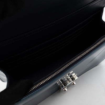 Miss Dior Promenade Wallet on Chain Royal Blue Patent Leather