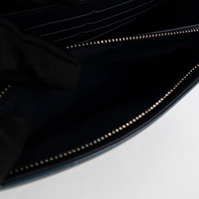 Miss Dior Promenade Wallet on Chain Royal Blue Patent Leather