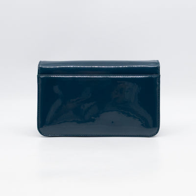 Miss Dior Promenade Wallet on Chain Royal Blue Patent Leather