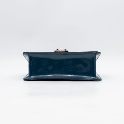 Miss Dior Promenade Wallet on Chain Royal Blue Patent Leather