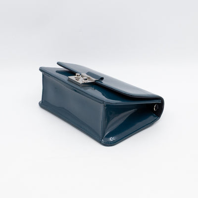 Miss Dior Promenade Wallet on Chain Royal Blue Patent Leather