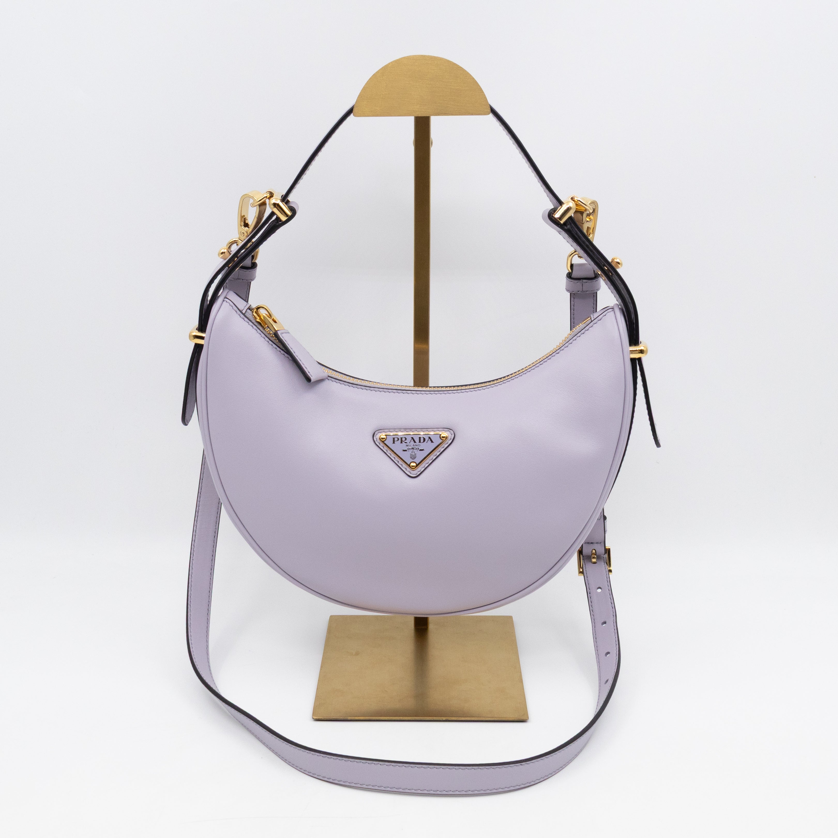 Arque Small Shoulder Bag Lilac Leather