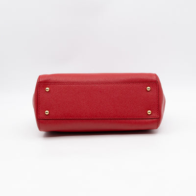 Sicily Medium Red Dauphine Leather