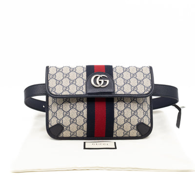 Ophidia Small Belt bag GG Supreme Navy Leather 85/34