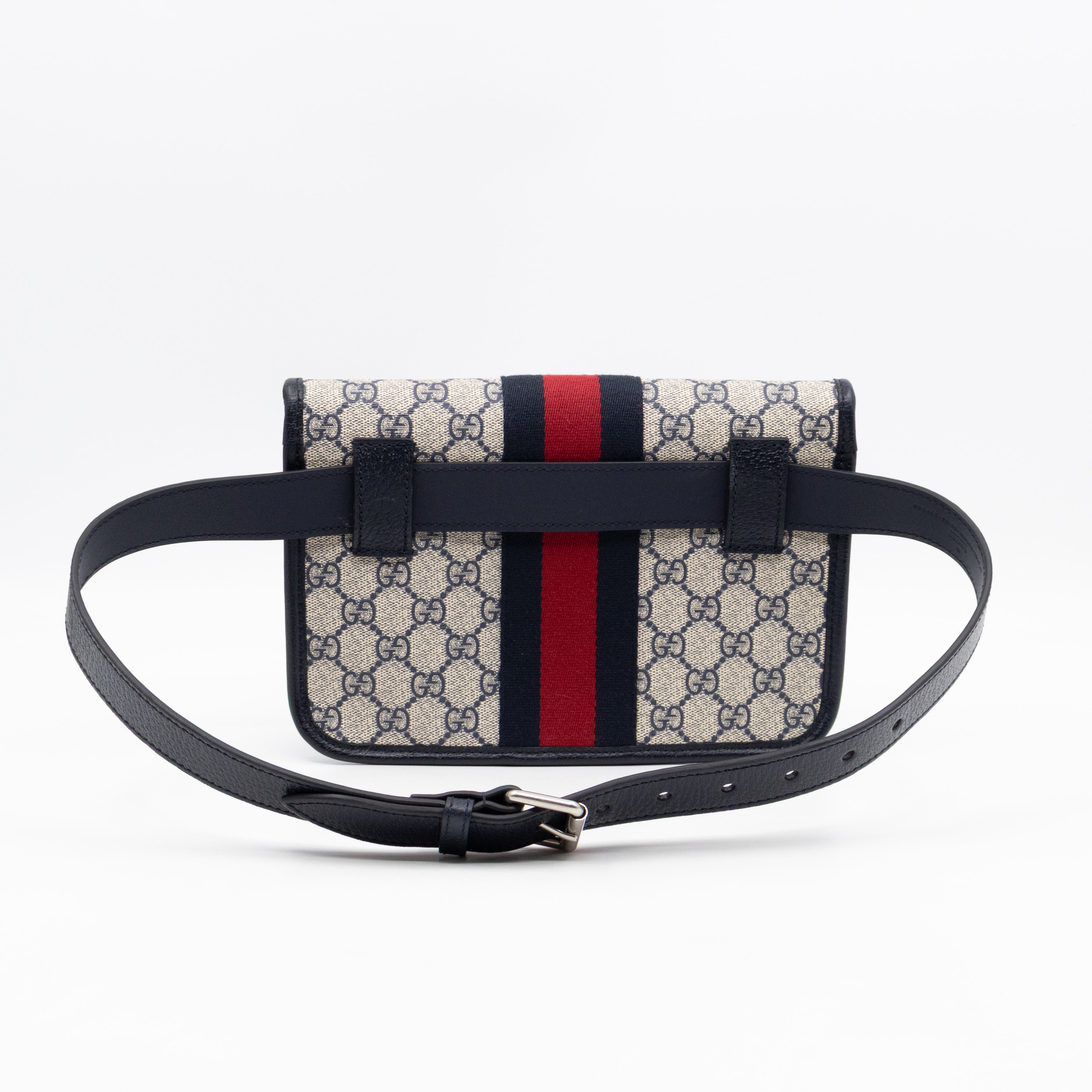 Ophidia Small Belt bag GG Supreme Navy Leather 85/34