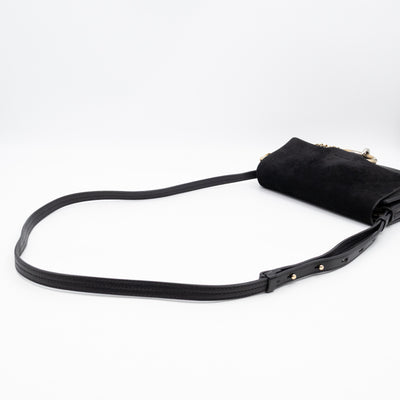 Faye Crossbody Black Leather & Suede