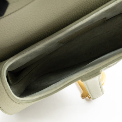 Mini Saddle Bag Light Green Leather