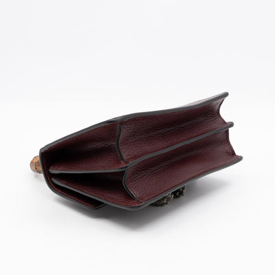 Dionysus Mini Bamboo Top Handle Burgundy Leather