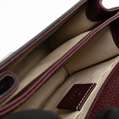 Dionysus Mini Bamboo Top Handle Burgundy Leather