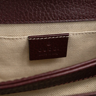 Dionysus Mini Bamboo Top Handle Burgundy Leather