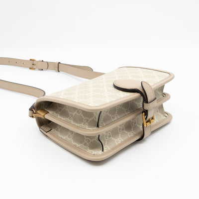 Mini Crossbody Bag Interlocking G Beige GG Supreme Canvas