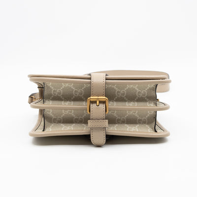 Mini Crossbody Bag Interlocking G Beige GG Supreme Canvas