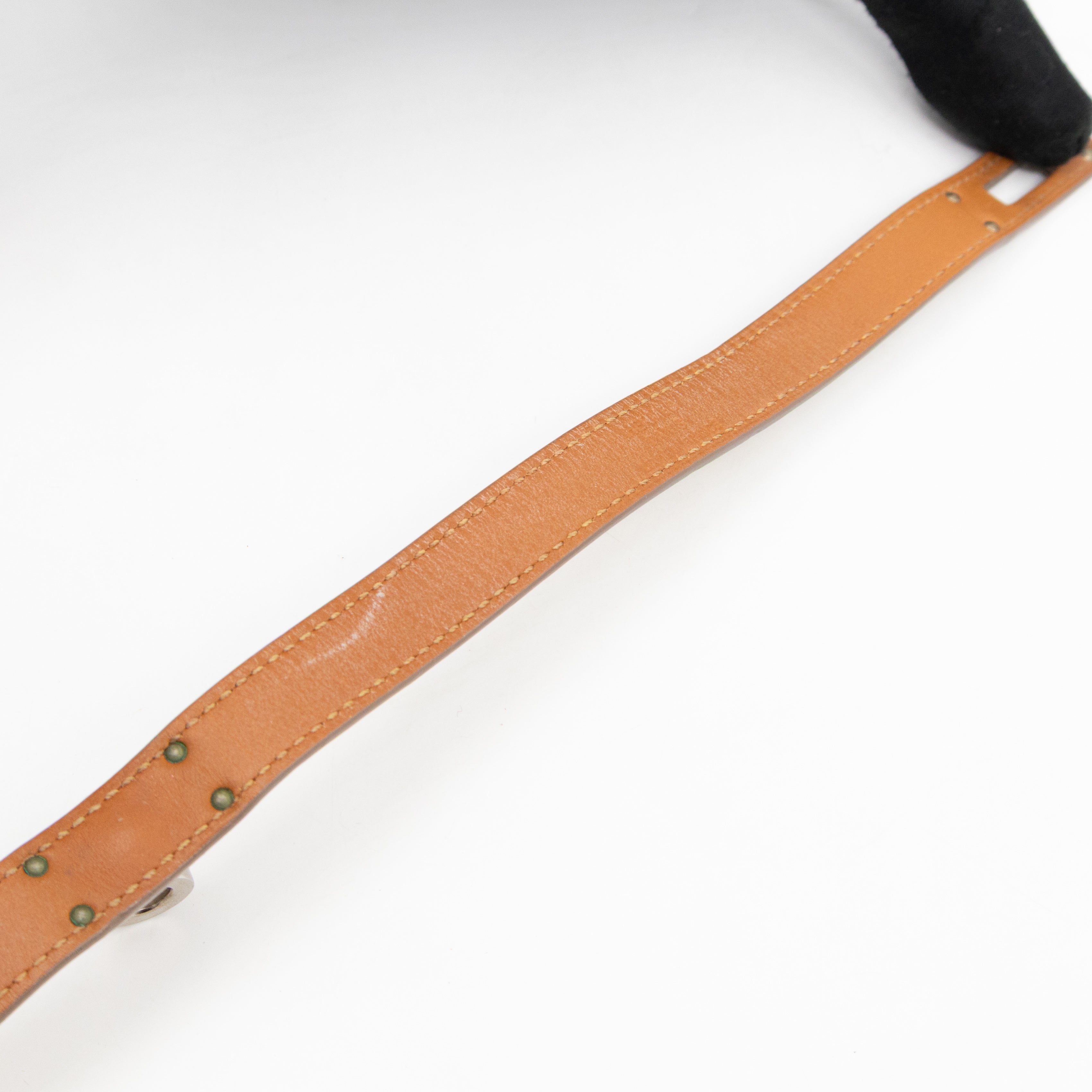 Kelly Double Tour Bracelet White Leather Silver