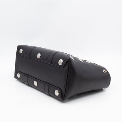 Small New Bayswater Studded Black Leather