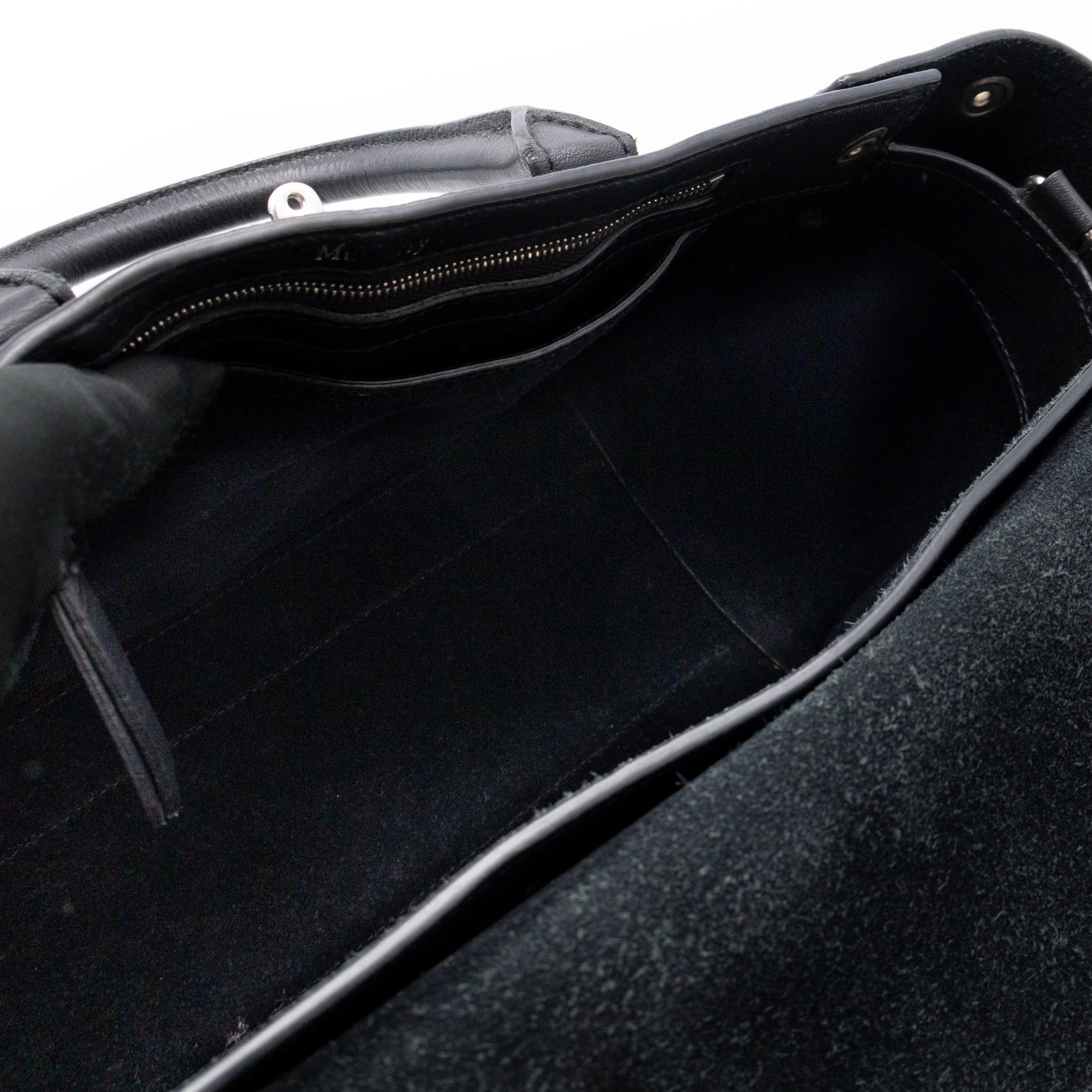 Small New Bayswater Studded Black Leather