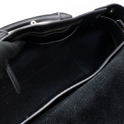 Small New Bayswater Studded Black Leather