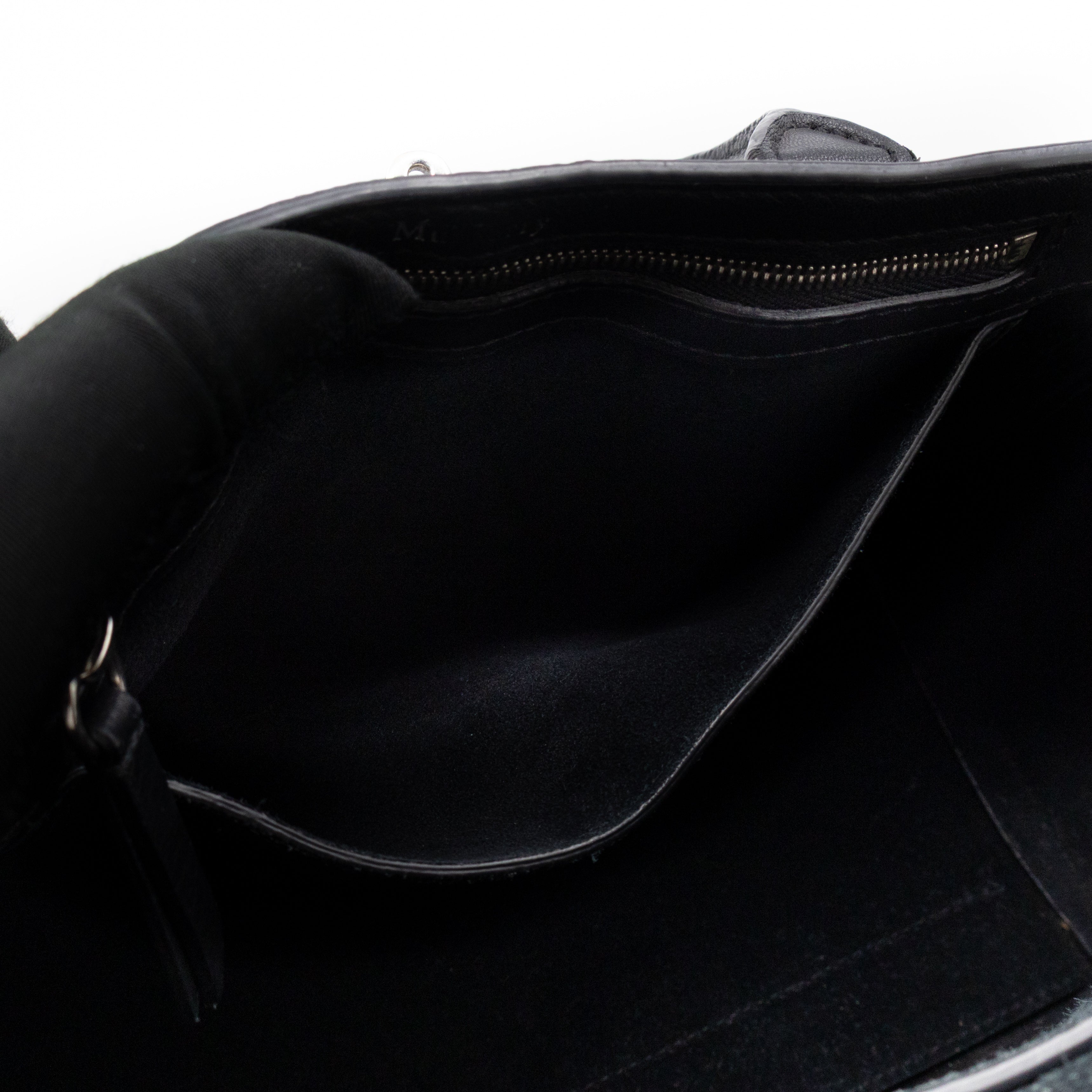Small New Bayswater Studded Black Leather