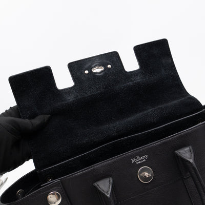 Small New Bayswater Studded Black Leather