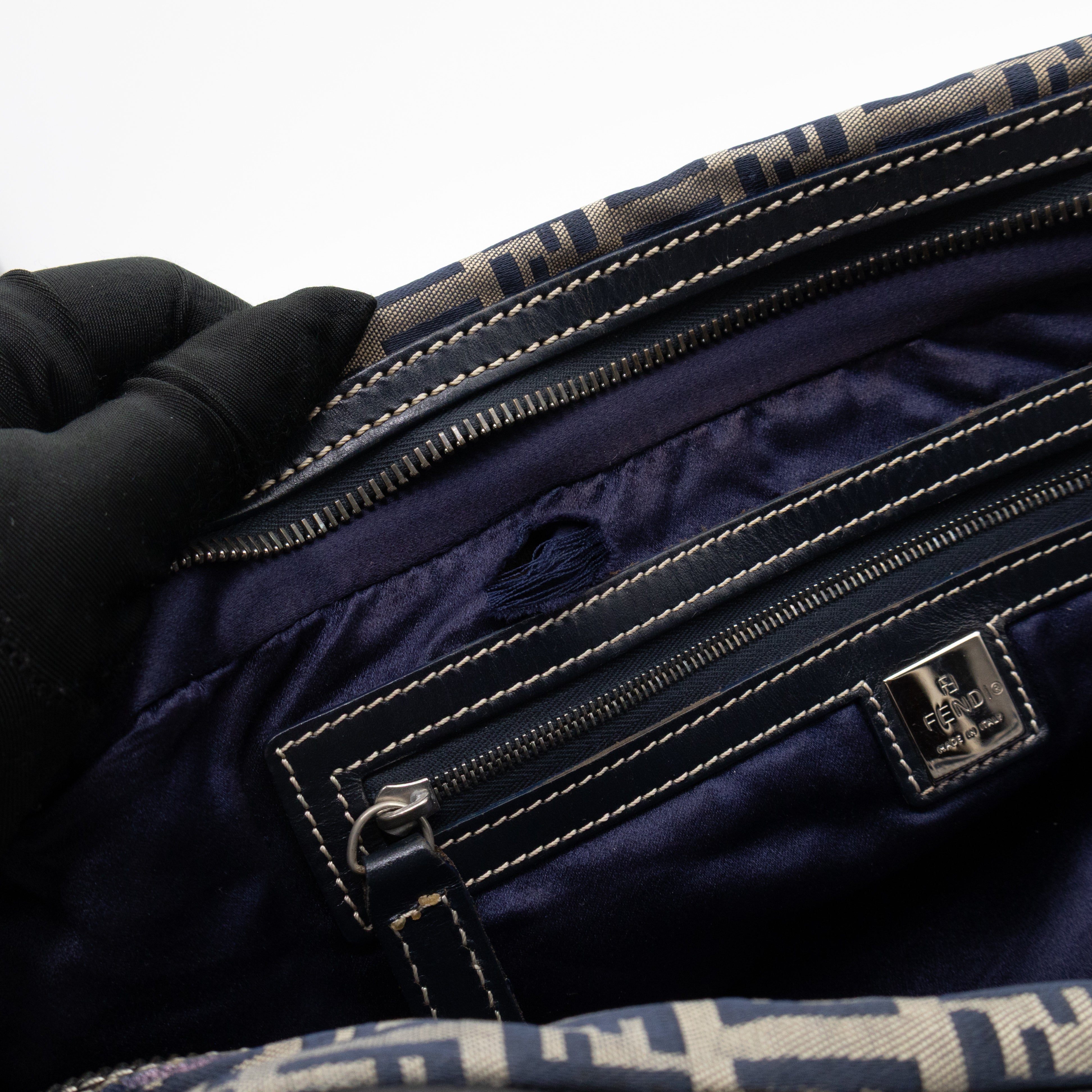 Zucchino Canvas Bag Grey & Navy