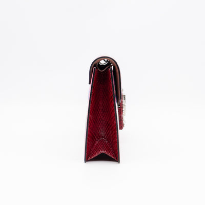 Lucia Twill Bag Majolica Print Leather & Pink Watersnake