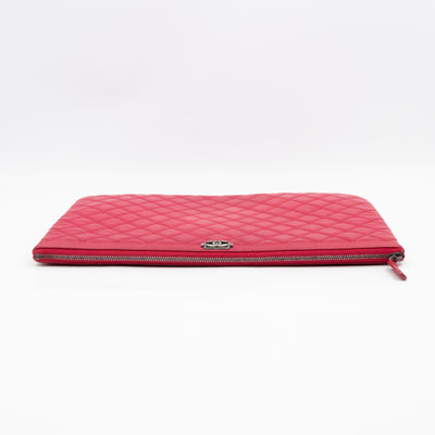 Boy O Case Clutch Large Pink Leather