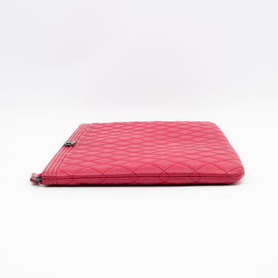 Boy O Case Clutch Large Pink Leather