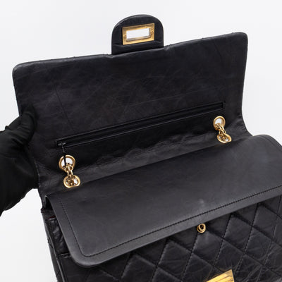 2.55 Reissue 227 Double Flap Bag Black Leather