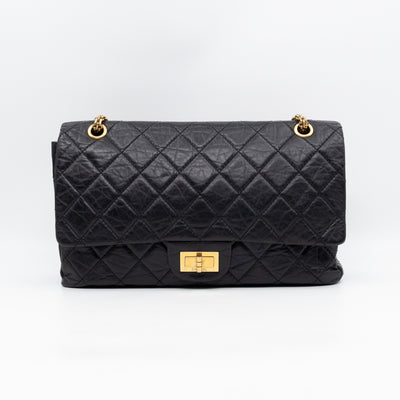 2.55 Reissue 227 Double Flap Bag Black Leather