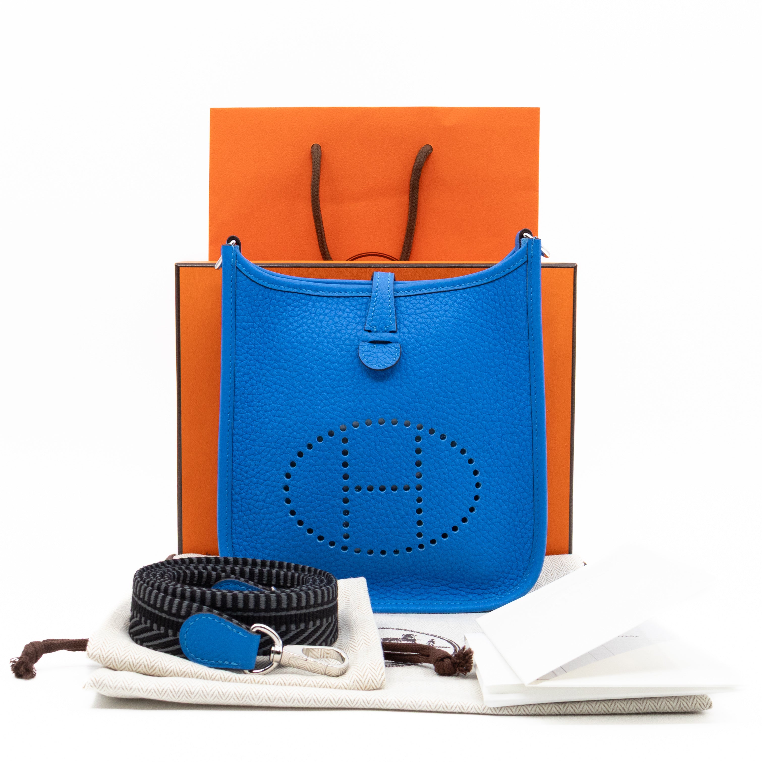 Evelyne 16 Mini Bleu Hydra Leather