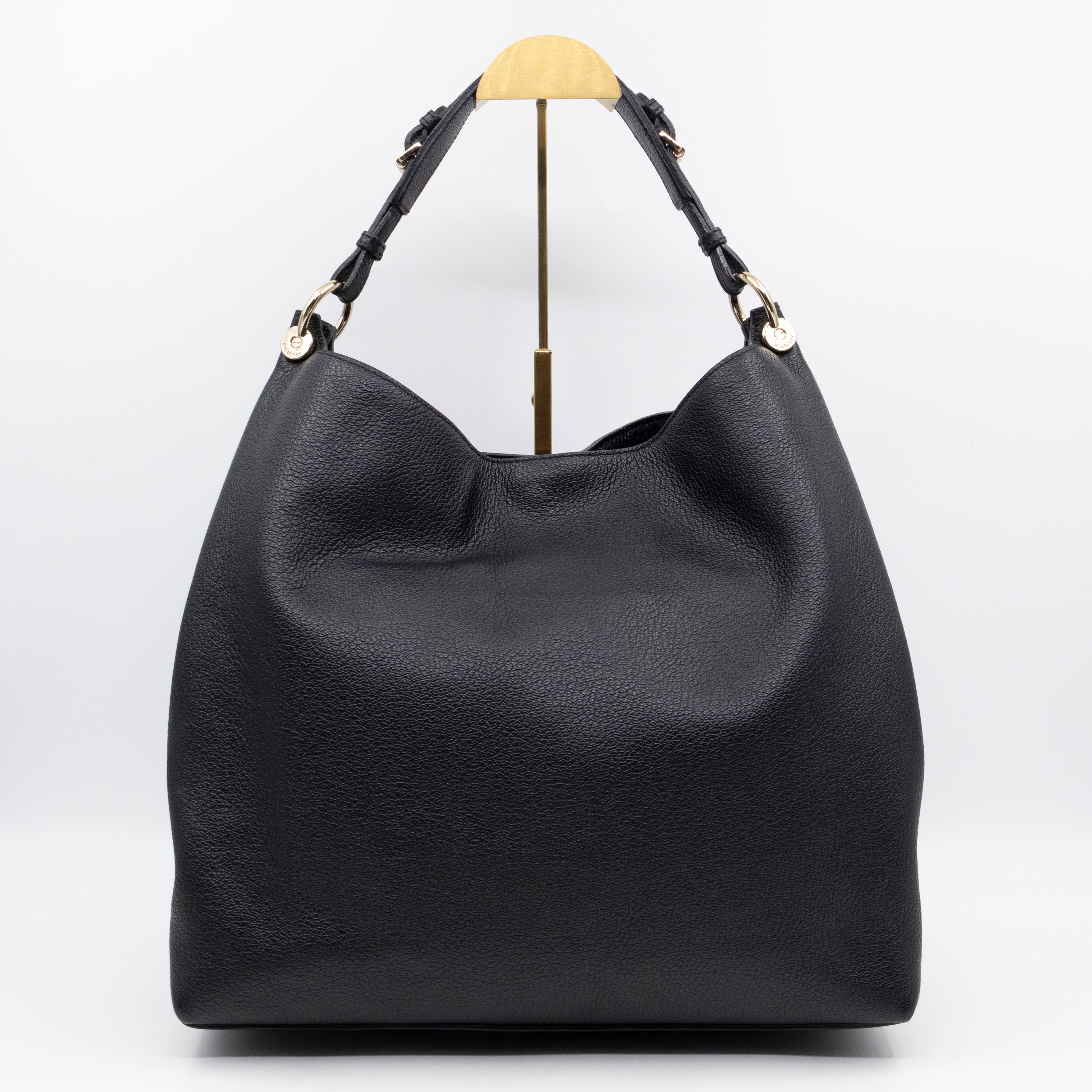 Freya Hobo Large Black Leather