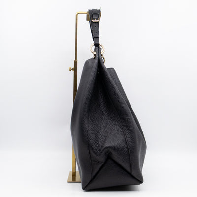 Freya Hobo Large Black Leather