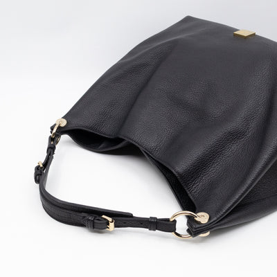 Freya Hobo Large Black Leather