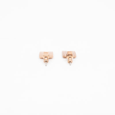 Eileen Earrings Rose Gold White