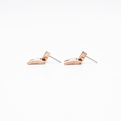 Eileen Earrings Rose Gold White