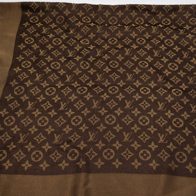 Monogram Shine Shawl Brown