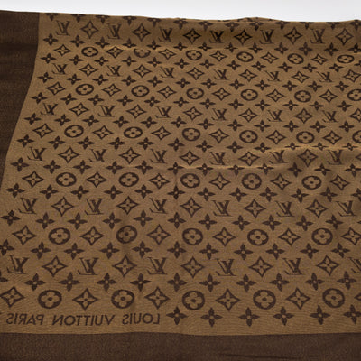 Monogram Shine Shawl Brown